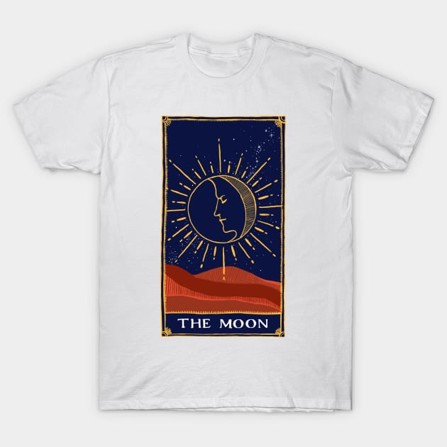 Moon Tarot Card T-Shirt by aterkaderk